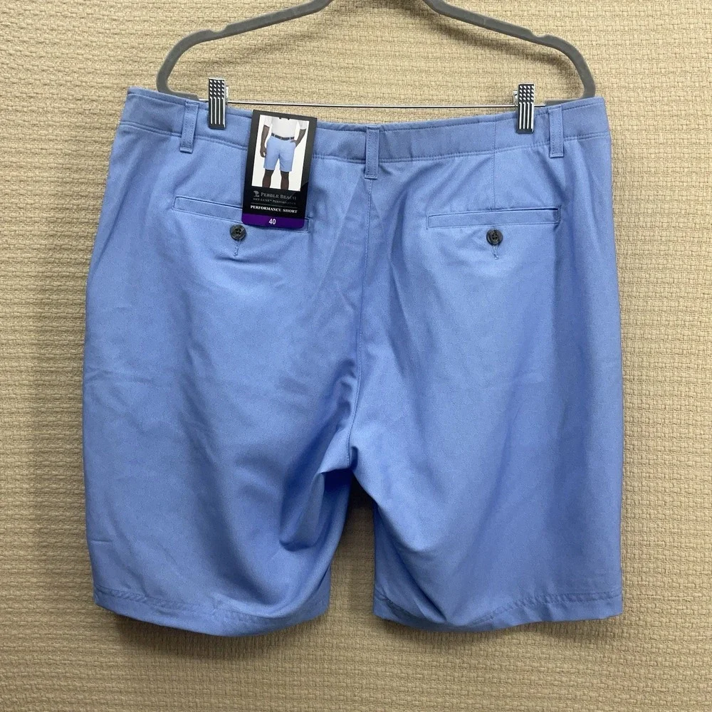 NEW Pebble Beach‎ Dry-Luxe Comfort Flex Performance Golf Short Size 40 Blue Dots